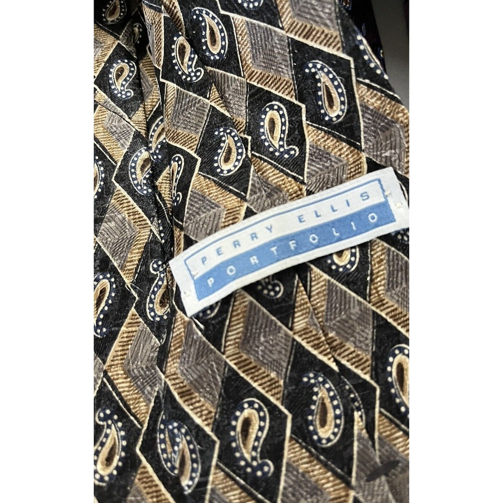 Lot of 5 Silk Men's Neck Ties Classic Business Dress Neckties Assorted Patterns - Picture 9 of 11
